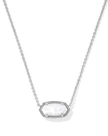 Elisa Silver Pendant Necklace in Ivory Mother-of-Pearl Kendra Scott at Kendra Scott